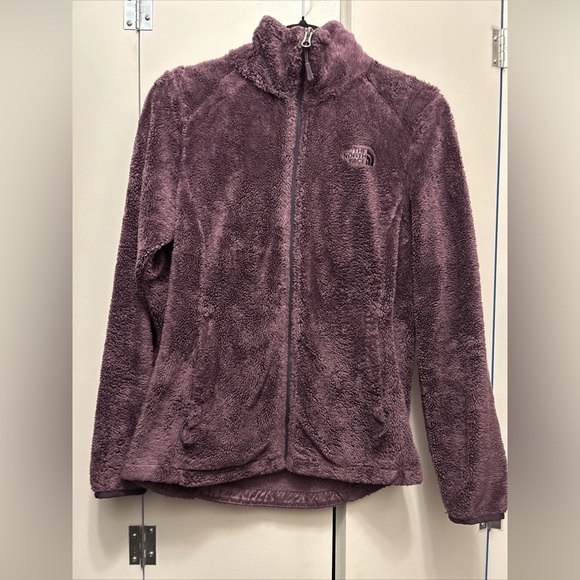 North Face jacket purple fuzzy deep pile full zip - Picture 1 of 12